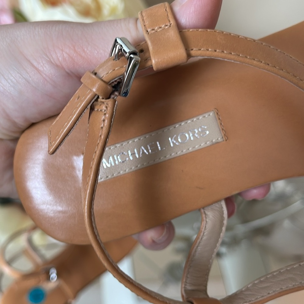 MICHAEL KORS COLLECTION Hanne Leather Sandals - Picture 8 of 9